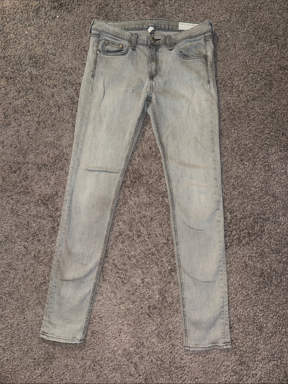 rag & bone Gray Denim Jeans Skinny Fit - Picture 3 of 12